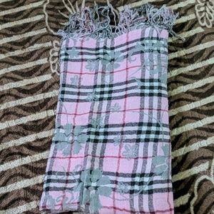 🌷Women's Scarf/shawl/wrap with fringe pink/gray